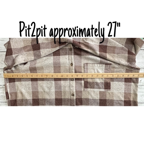 Maurices Women’s Brown Plaid Light Fleece Shirt (Size XXL) - Picture 8 of 10